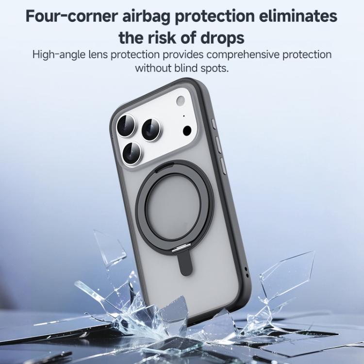 ZGA Feitian 360도 회전 홀더 Magsafe PC 하이브리드 TPU 휴대폰 케이스, 아이폰 17 프로용, 아이폰 17 프로 맥스용