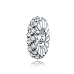 S925 Sterling Silver Shining Winter Zircon Beads DIY Bracelet Necklace Accessories, Shining Winter