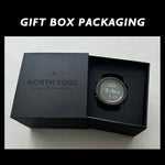 NORTH EDGE TANK 3 아웃도어 방수 남성용 스포츠 시계 만보계 및 나침반 지원