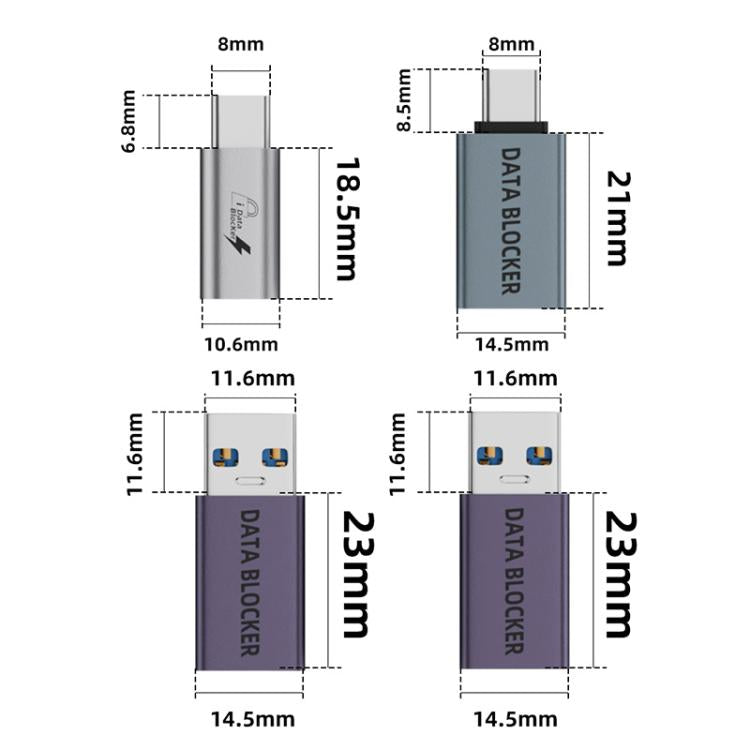 USB 충전 데이터 보호 차단기, USB-A 암 to USB-A 수, 타입-C 수 to USB-A 암, 타입-C 수 to 타입-C 암, 타입-C 수 to USB-A 수