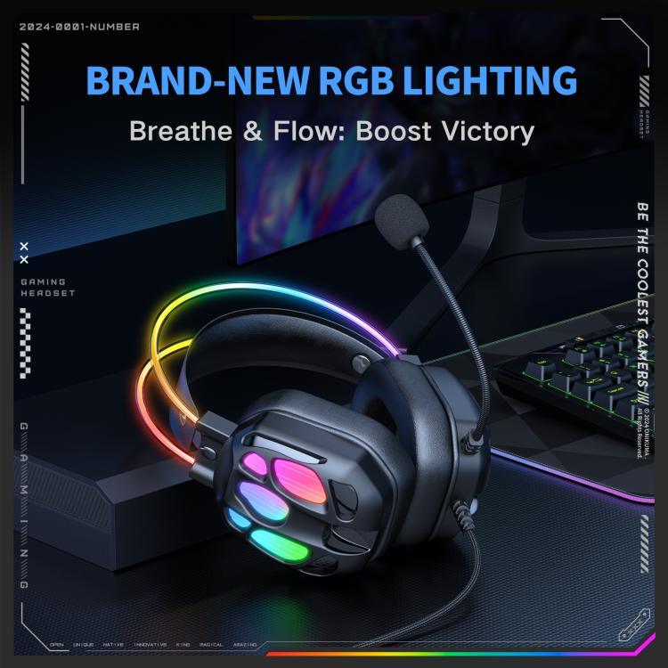 ONIKUMA X89 RGB 유선 이어폰 마이크 포함, X89