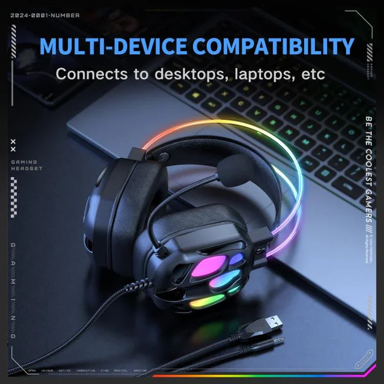 ONIKUMA X89 RGB 유선 이어폰 마이크 포함, X89