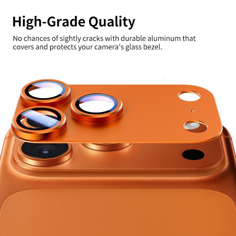 XDcase 아머 풀커버 매트 메탈 카메라 렌즈 링 필름, 아이폰 17용