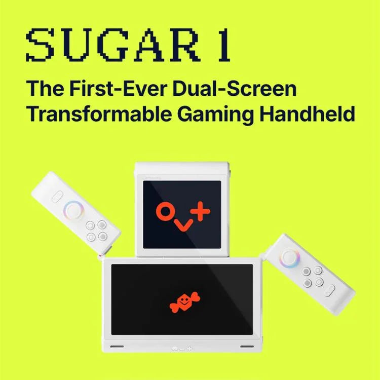 ONE-NETBOOK Sugar 1 듀얼 스크린 휴대용 게임 콘솔, 안드로이드 14 스냅드래곤 G3 Gen3, 16GB+512GB
