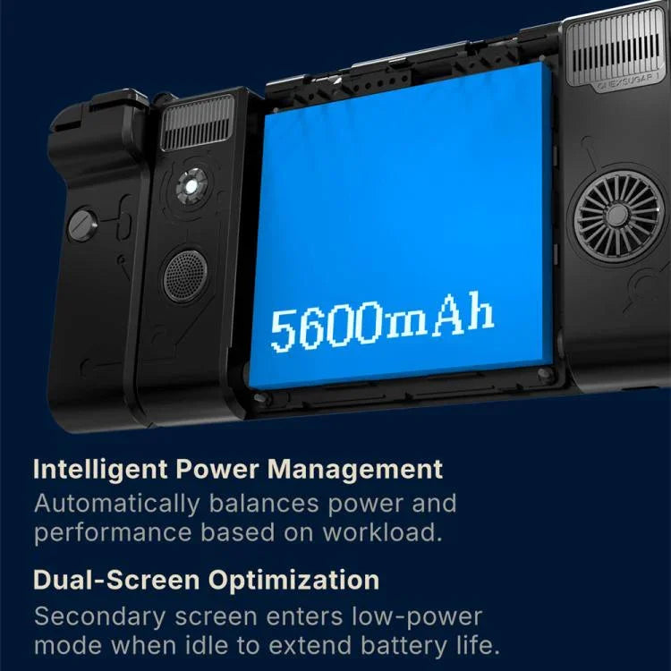 ONE-NETBOOK Sugar 1 듀얼 스크린 휴대용 게임 콘솔, 안드로이드 14 스냅드래곤 G3 Gen3, 16GB+512GB