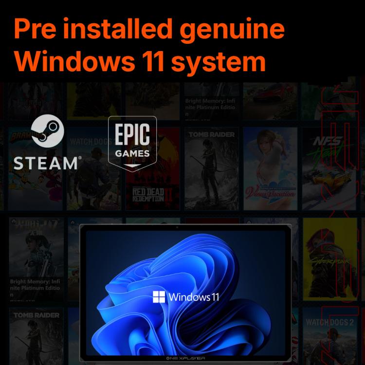 ONE-NETBOOK OneXPlayer X1 Air 10.95인치 휴대용 게임 콘솔, 윈도우 11 인텔 코어 울트라 5 228V, 32GB+512GB, 32GB+1TB
