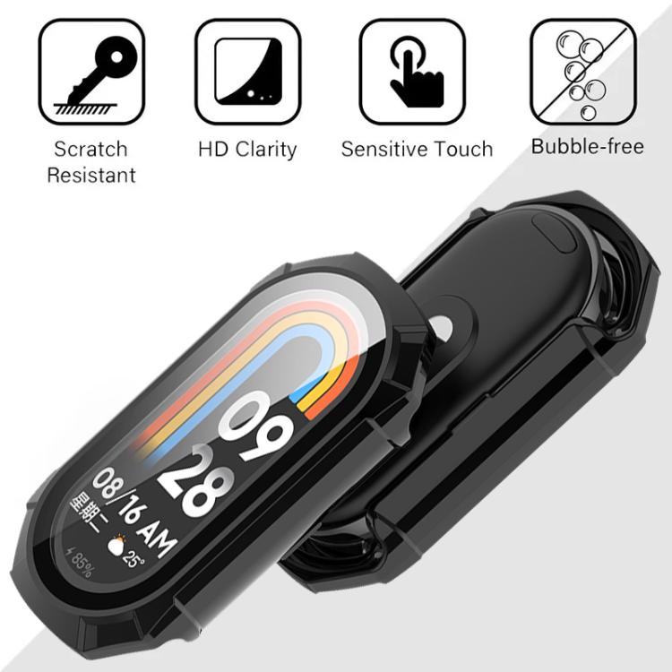 xDfind Armor Tempered Film Integrated PC Watch Protective Cover, For Xiaomi Smart Band 9 / 9 NFC, For Xiaomi Smart Band 9 Ceramic / 8