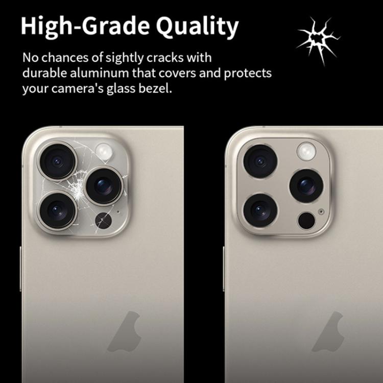 XDcase Titanium Alloy Hollow Camera Lens Protector, For iPhone 13 Pro / 13 Pro Max