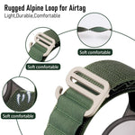 xDfind 실버 버클 루프 나일론 밴드 스타일 분실 방지 트래커 보호 커버, AirTag 2세대 / AirTag 1세대용