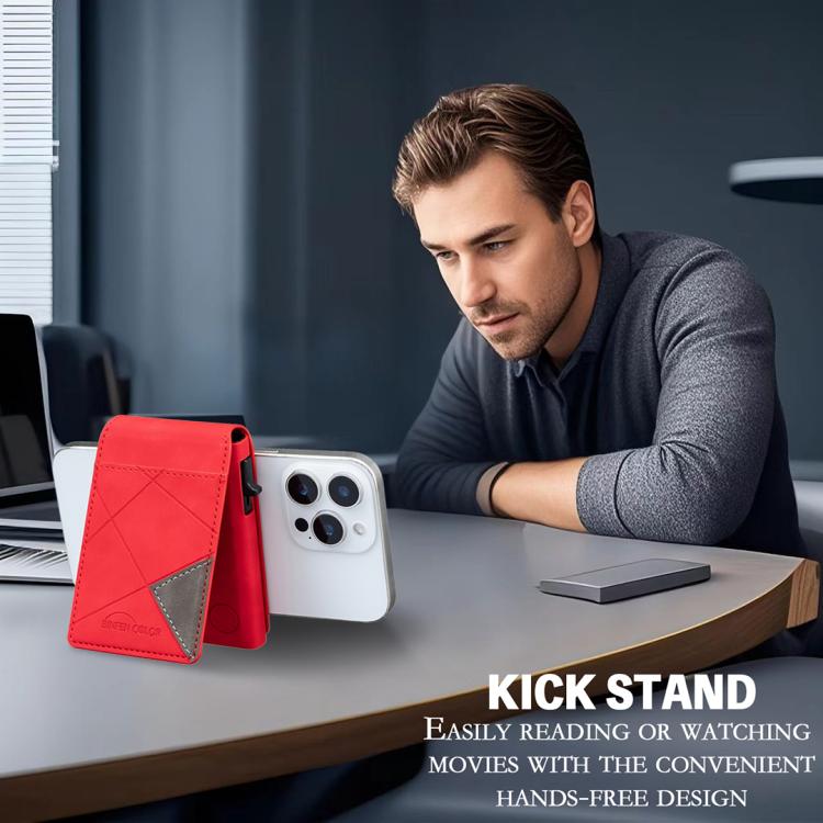 BFK29 프리즘 엠보스드 MagSafe 자석 가죽 카드 지갑