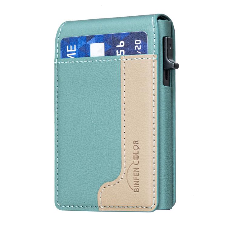 BFK28 컬러블록 MagSafe 자석 가죽 카드 지갑