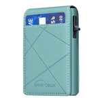 BFK32 엠보스드 프리즘 MagSafe 자석 가죽 카드 지갑