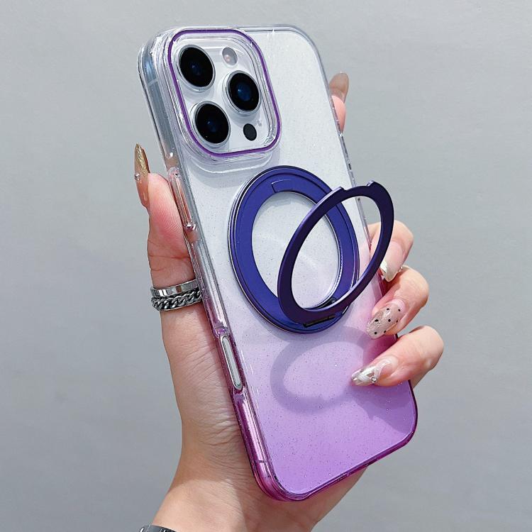 투명 그라데이션 360도 회전 홀더 MagSafe 폰 케이스, 아이폰 17 프로 맥스용, 아이폰 17 프로용, 아이폰 17용, 아이폰 에어용, 아이폰 16 프로 맥스용, 아이폰 16 프로용, 아이폰 16 플러스용, 아이폰 16용