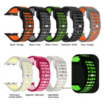 xDfind 이중 색상 실리콘 스포츠 통기성 시계줄, 애플 워치 46mm / 49mm / 45mm / 44mm용
