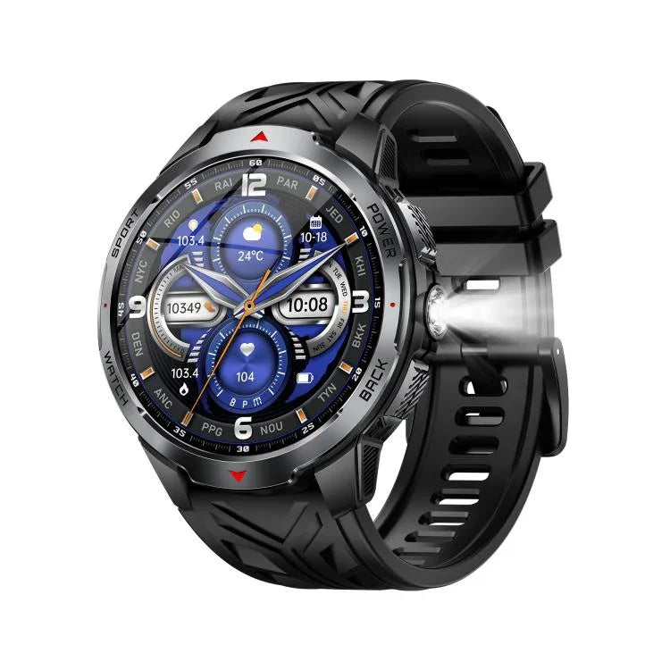 KT88 1.7インチTFTスクリーン アウトドアスポーツスマートウォッチ 3ATM防水 フラッシュライト付き