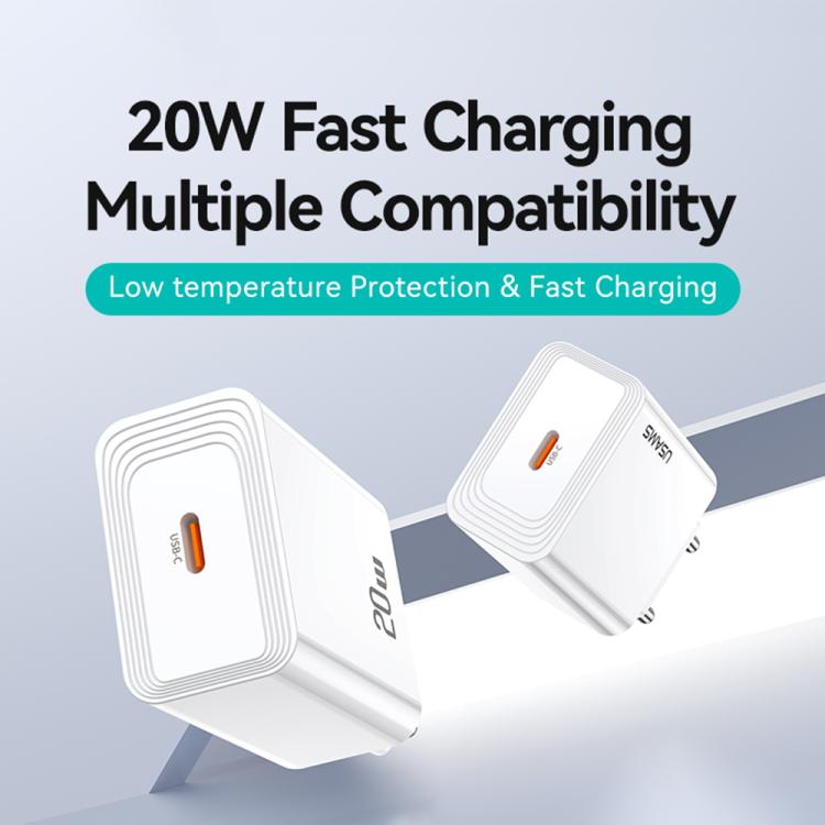USAMS CC325 T69 PD 20W USB-C / 타입-C 단일 포트 고속 충전기, CC325