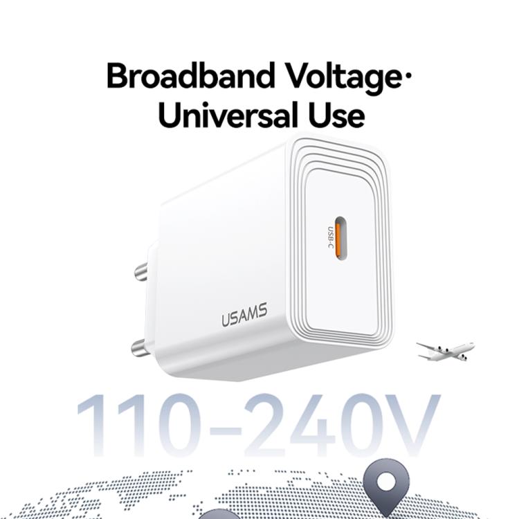 USAMS CC325 T69 PD 20W USB-C / 타입-C 단일 포트 고속 충전기, CC325
