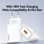 USAMS CC324 T69 QC18W USB-A 단일 포트 고속 충전기, CC324
