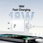 USAMS CC324 T69 QC18W USB-A 단일 포트 고속 충전기, CC324