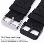 Stainless Steel Pin Buckle Nylon Woven Canvas Watch Band, 20mm, 22mm