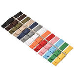 Stainless Steel Pin Buckle Solid Color Nylon Canvas Watch Band, 18mm, 20mm, 22mm