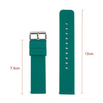 Stainless Steel Silver Pin Buckle Solid Color Silicone Waterproof Watch Band, 10mm, 12mm, 14mm, 15mm