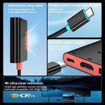 3-in-1 Type-C to HDMI + USB 3.0 + Type-C PD 충전 포트 데스크탑 도킹 스테이션, 닌텐도 스위치용