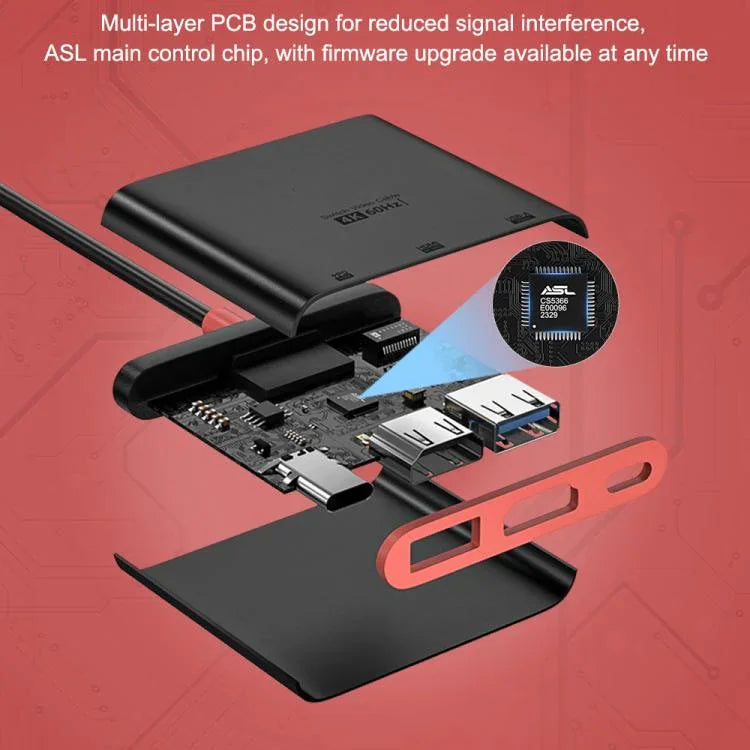 3-in-1 Type-C to HDMI + USB 3.0 + Type-C PD 충전 포트 데스크탑 도킹 스테이션, 닌텐도 스위치용