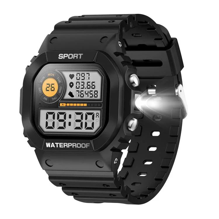 LC31 1.75インチTFTフルタッチスクリーン Bluetooth通話対応 アウトドアスポーツスマートウォッチ フラッシュライト付き