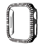 xDfind 더블 로우 다이아몬드 홀로우 PC 시계 보호 커버, 애플 워치 시리즈 6 / 5 / 4 / SE 44mm용, 애플 워치 시리즈 6 / 5 / 4 / SE 40mm용, 애플 워치 시리즈 11 46mm / 10 46mm용, 애플 워치 시리즈 11 42mm / 10 42mm용
