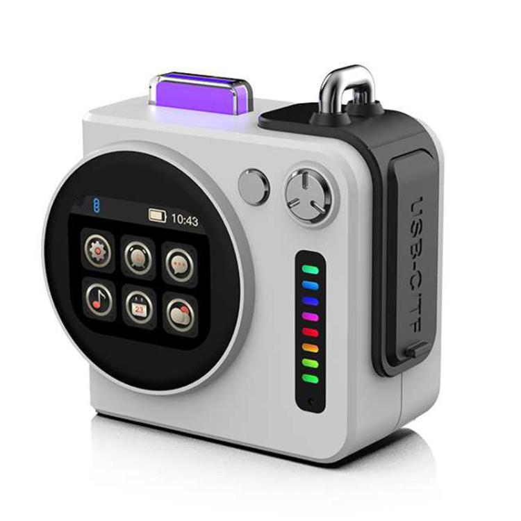 G300 스마트 LED 스크린 휴대용 블루투스 5.4 무선 스피커, G300 (그레이), G300 (화이트)