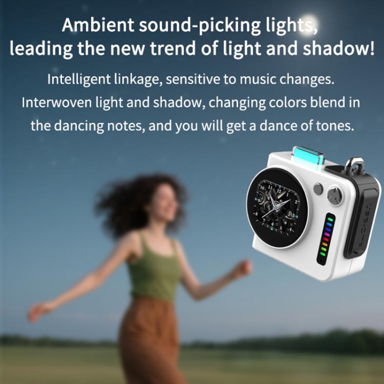 G300 스마트 LED 스크린 휴대용 블루투스 5.4 무선 스피커, G300 (그레이), G300 (화이트)