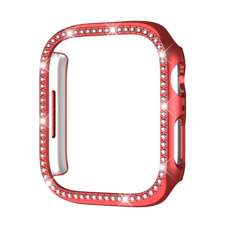 xDfind 단일 행 다이아몬드 홀로우 PC 시계 커버, Apple Watch 시리즈 11 46mm / 10 46mm용, Apple Watch 시리즈 11 42mm / 10 42mm용