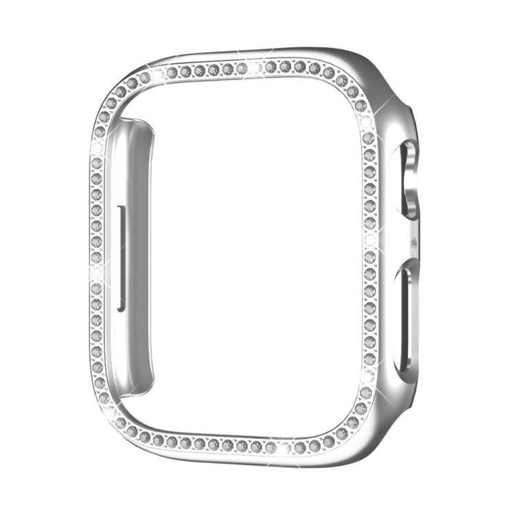 xDfind 단일 행 다이아몬드 홀로우 PC 시계 커버, Apple Watch 시리즈 11 46mm / 10 46mm용, Apple Watch 시리즈 11 42mm / 10 42mm용