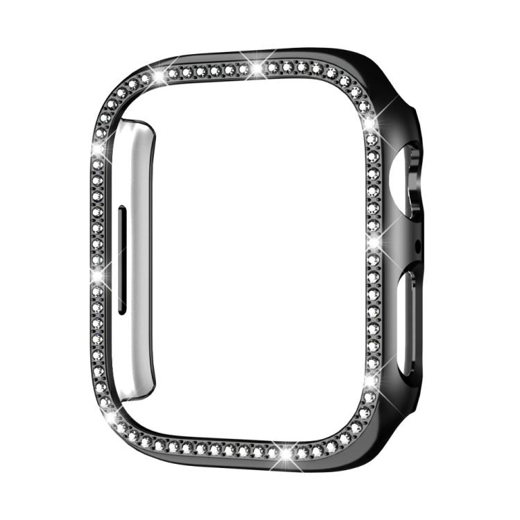 xDfind 단일 행 다이아몬드 홀로우 PC 시계 커버, Apple Watch 시리즈 11 46mm / 10 46mm용, Apple Watch 시리즈 11 42mm / 10 42mm용