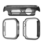xDfind 단일 행 다이아몬드 홀로우 PC 시계 커버, Apple Watch 시리즈 11 46mm / 10 46mm용, Apple Watch 시리즈 11 42mm / 10 42mm용