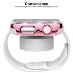 xDfind 단일 행 다이아몬드 홀로우 PC 시계 커버, Apple Watch 시리즈 11 46mm / 10 46mm용, Apple Watch 시리즈 11 42mm / 10 42mm용