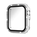 xDfind 단일 행 다이아몬드 강화유리 필름 통합 PC 시계 케이스, Apple Watch 시리즈 44mm용, Apple Watch 시리즈 40mm용, Apple Watch 시리즈 11 46mm / 10 46mm용, Apple Watch 시리즈 11 42mm / 10 42mm용, Apple Watch Ultra 3 / 2 / 1 49mm용
