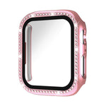 xDfind 단일 행 다이아몬드 강화유리 필름 통합 PC 시계 케이스, Apple Watch 시리즈 44mm용, Apple Watch 시리즈 40mm용, Apple Watch 시리즈 11 46mm / 10 46mm용, Apple Watch 시리즈 11 42mm / 10 42mm용, Apple Watch Ultra 3 / 2 / 1 49mm용