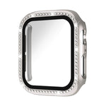 xDfind 단일 행 다이아몬드 강화유리 필름 통합 PC 시계 케이스, Apple Watch 시리즈 44mm용, Apple Watch 시리즈 40mm용, Apple Watch 시리즈 11 46mm / 10 46mm용, Apple Watch 시리즈 11 42mm / 10 42mm용, Apple Watch Ultra 3 / 2 / 1 49mm용