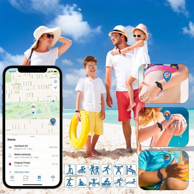 xDfind 통기성 실리콘 밴드 스타일 분실 방지 트래커 보호 커버, AirTag 2세대 / AirTag 1세대용