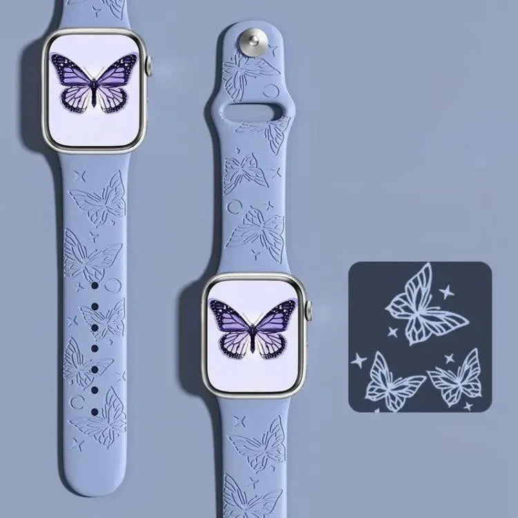 xDfind 3D 레이저 각인 실리콘 시계 밴드, Apple Watch 42 / 44 / 45 / 46 / 49mm용, Apple Watch 38 / 40 / 41 / S11 42mm용