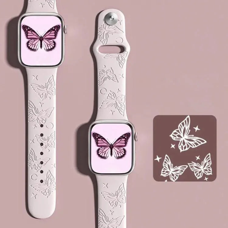xDfind 3D 레이저 각인 실리콘 시계 밴드, Apple Watch 42 / 44 / 45 / 46 / 49mm용, Apple Watch 38 / 40 / 41 / S11 42mm용