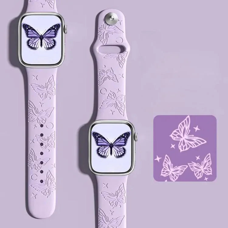 xDfind 3D 레이저 각인 실리콘 시계 밴드, Apple Watch 42 / 44 / 45 / 46 / 49mm용, Apple Watch 38 / 40 / 41 / S11 42mm용