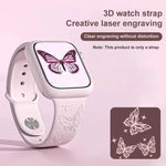xDfind 3D 레이저 각인 실리콘 시계 밴드, Apple Watch 42 / 44 / 45 / 46 / 49mm용, Apple Watch 38 / 40 / 41 / S11 42mm용