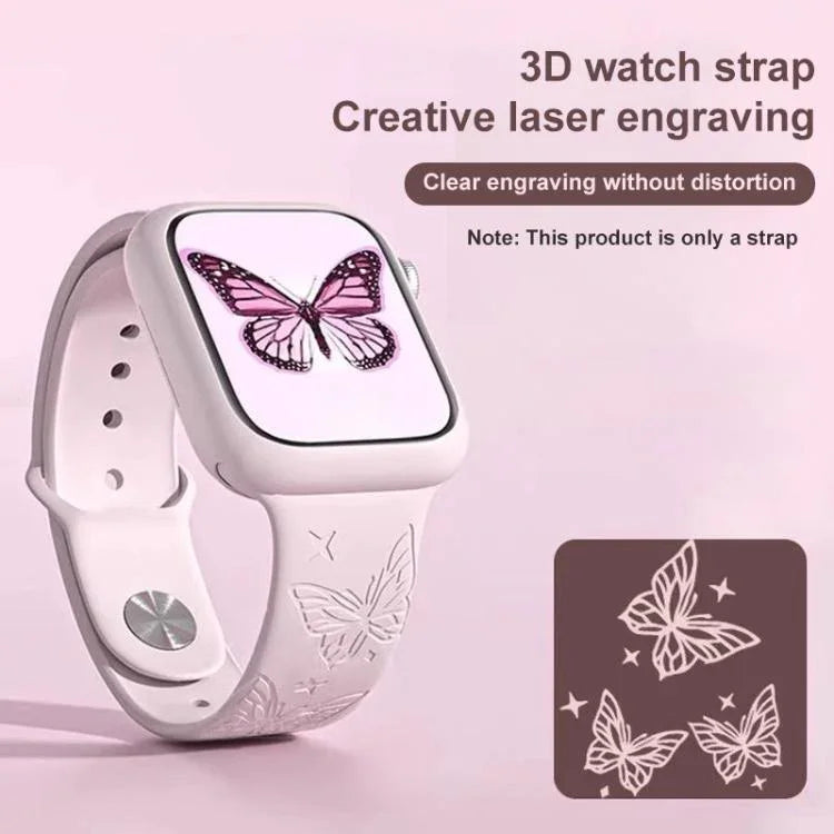 xDfind 3D 레이저 각인 실리콘 시계 밴드, Apple Watch 42 / 44 / 45 / 46 / 49mm용, Apple Watch 38 / 40 / 41 / S11 42mm용
