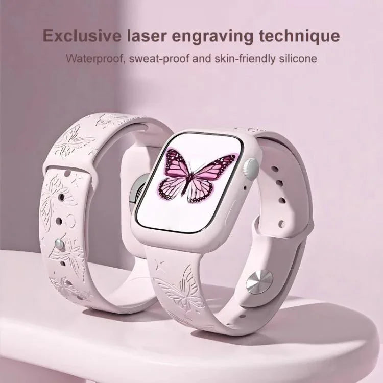 xDfind 3D 레이저 각인 실리콘 시계 밴드, Apple Watch 42 / 44 / 45 / 46 / 49mm용, Apple Watch 38 / 40 / 41 / S11 42mm용