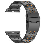 26mm 폭 이중 색상 분리형 안전 클라스프 티타늄 합금 시계 밴드, Apple Watch 46mm / 49mm / 45mm / 44mm용