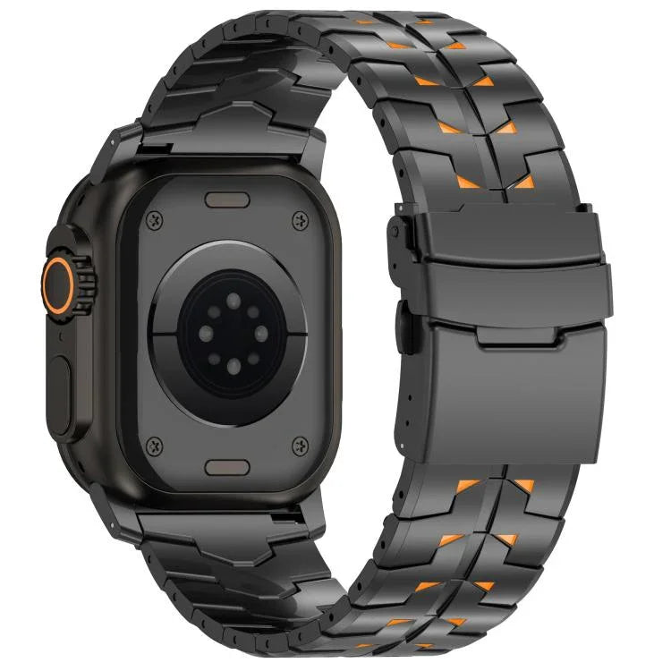 26mm 폭 이중 색상 분리형 안전 클라스프 티타늄 합금 시계 밴드, Apple Watch 46mm / 49mm / 45mm / 44mm용