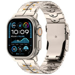 26mm 폭 이중 색상 분리형 안전 클라스프 티타늄 합금 시계 밴드, Apple Watch 46mm / 49mm / 45mm / 44mm용